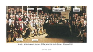 JÚLIA LÓPEZ VALERA
Sessió a la Cambra dels Comuns del Parlament britànic. Pintura del segle XVIII
 