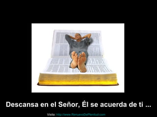 Descansa en el Señor, Él se acuerda de ti ...
Visita: http://www.RenuevoDePlenitud.com
 