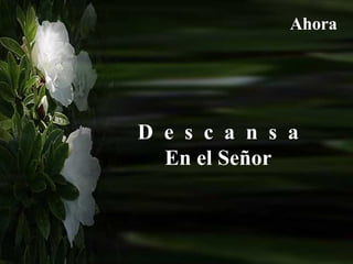 Ahora D  e  s  c  a  n  s  a En el Señor 