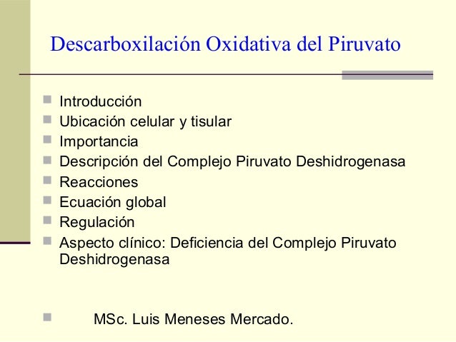 Descarboxilacion y ciclo de krebs 2014