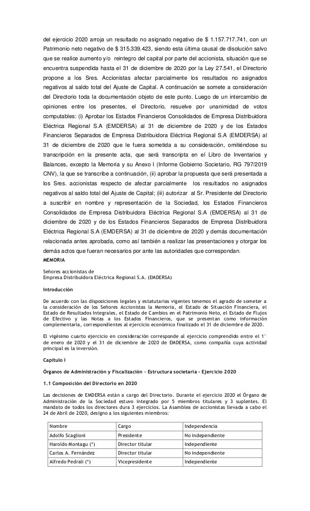 Emdersa Acta De Directorio N 377