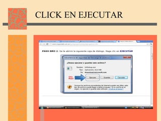 CLICK EN EJECUTAR
 