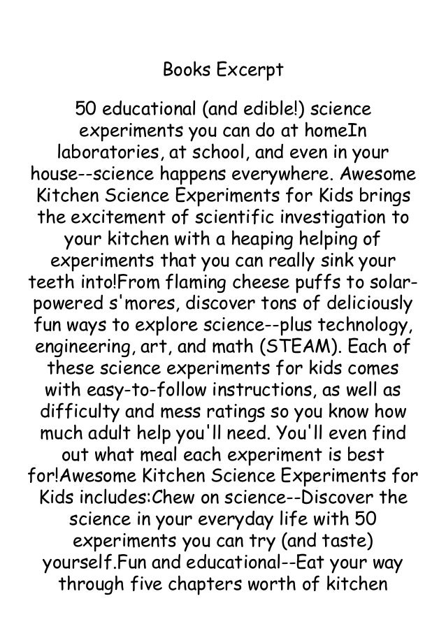 Descargar Libros Electronicos Awesome Kitchen Science Experiment
