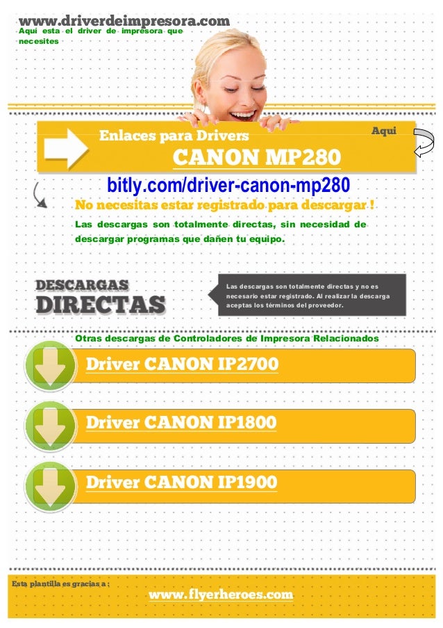 Descargar driver de canon mp280