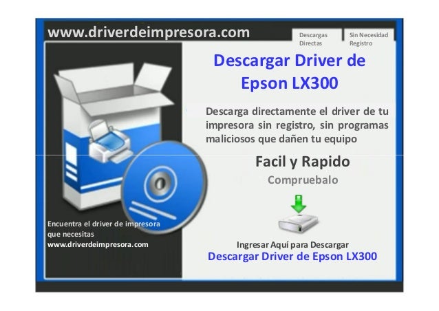 Descargar Driver de Impresora Epson LX300