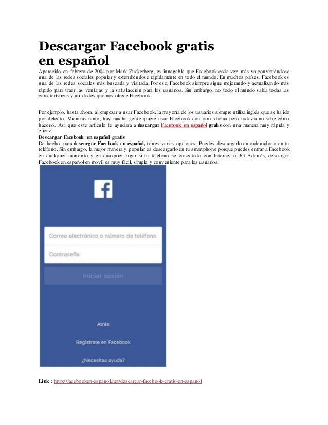 descargar facebook