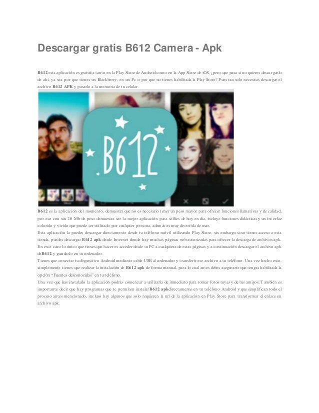 camera b612 gratis para descargar camera b612 gratis para descargar