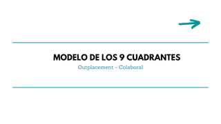 MODELO DE LOS 9 CUADRANTES
Outplacement - Colaboral
 