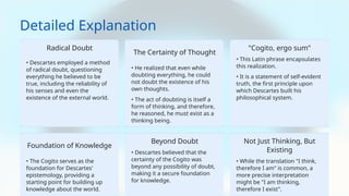 Radical Doubt Advanced Philosophical FoundationDescartes | PPTX