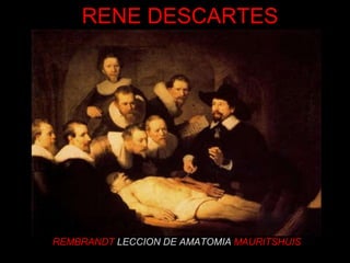 REMBRANDT  LECCION DE AMATOMIA   MAURITSHUIS RENE DESCARTES 