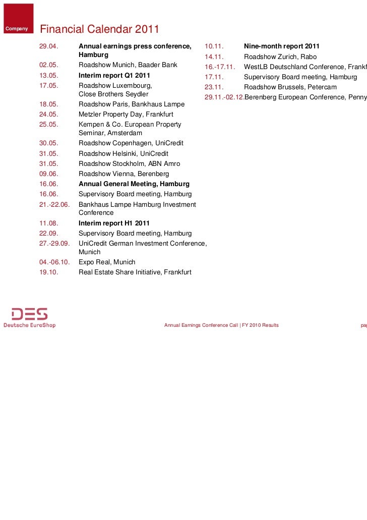 deutsche euroshop annual earnings conference call fy 2010 results 29 728