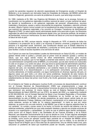 Descentralizacion en salud | PDF
