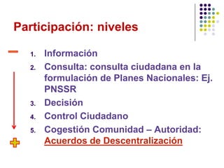Descentralizacion y Participación en Salud | PDF