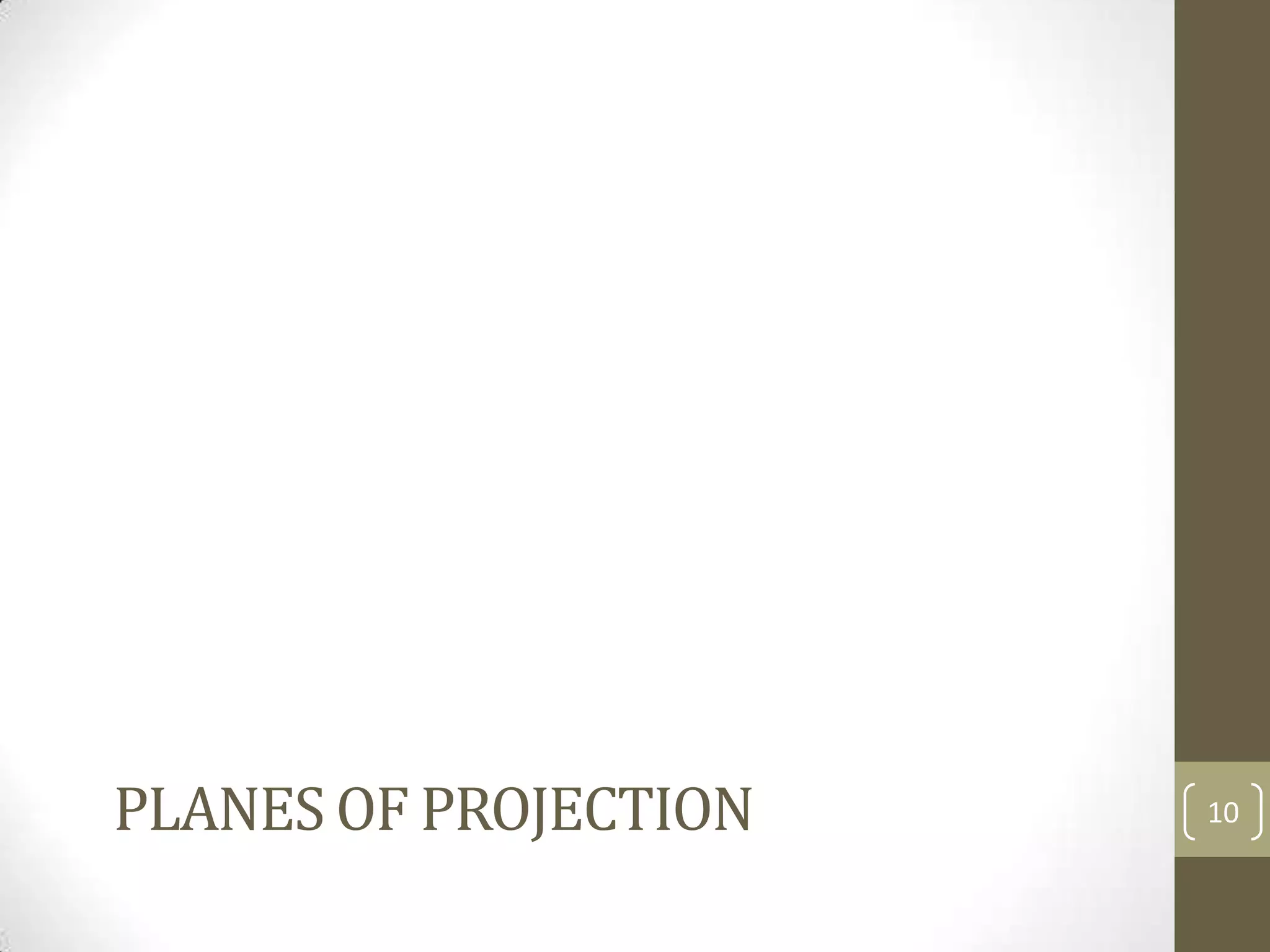 PLANES OF PROJECTION   10
 