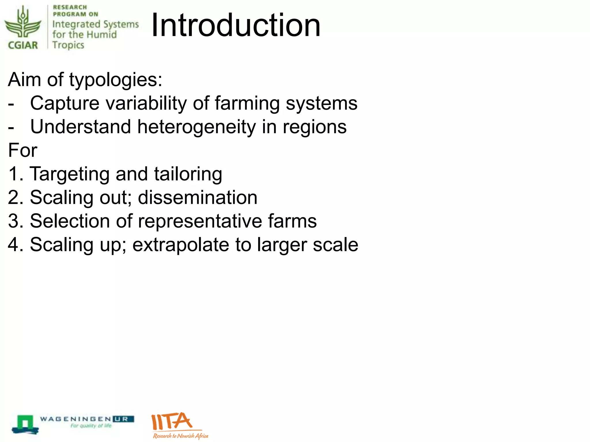 Typifying Hypothesis based typologies for capturing diversity | PPTX