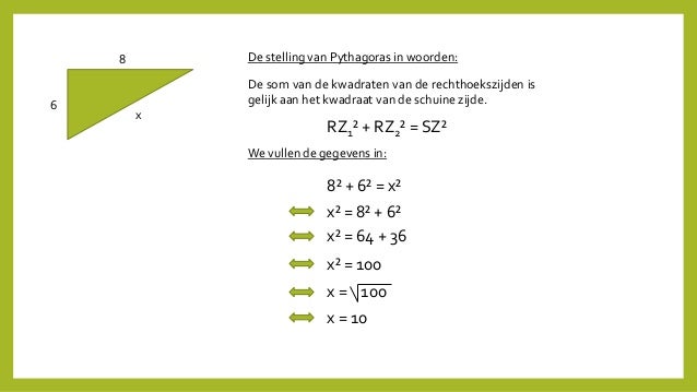De schuine zijde berekenen