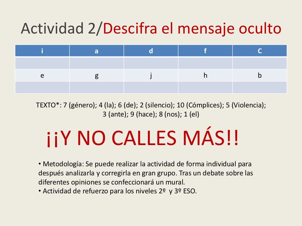 Descifra el mensaje oculto