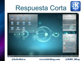 4www.kdeblog.com @KDE_Blog@baltolkien
Respuesta Corta
 