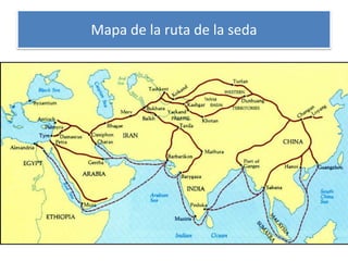 Mapa de la ruta de la seda
 