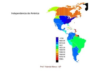 Prof. Yolanda Marco - UP
Independencia de América
 