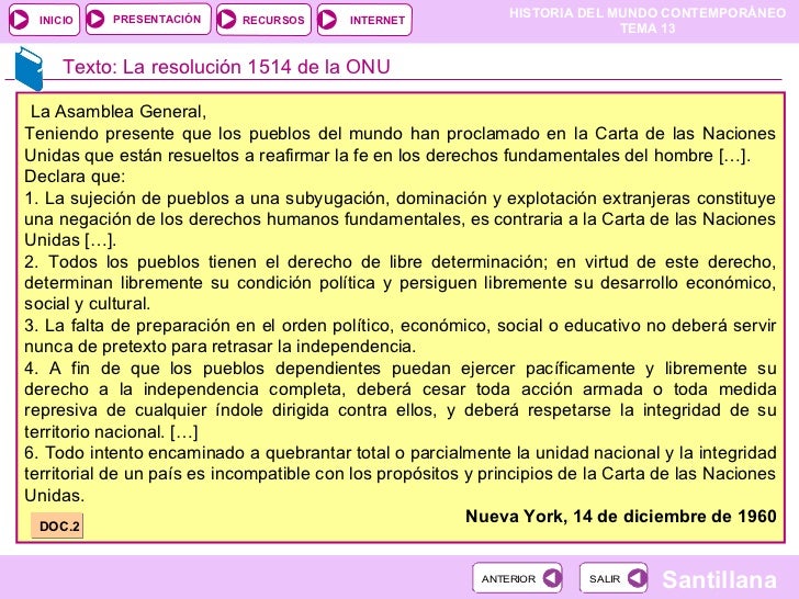 Descolonización y tercer mundo