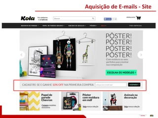 Copyright (®) Ecommerce School – Proibida Reprodução
Aquisição de E-mails - Site
 