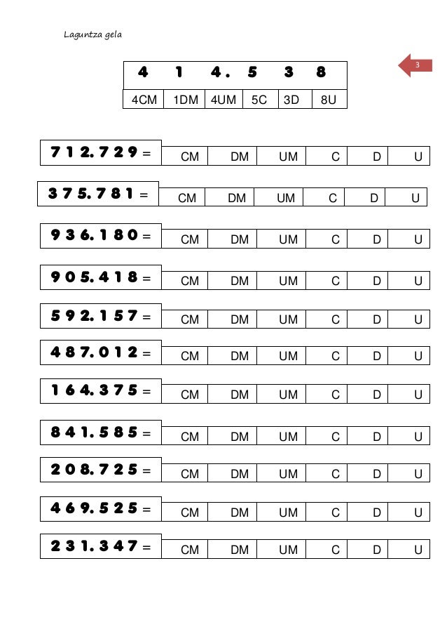 Descomponer Numeros Cm