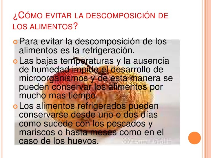 Descomposicion de los Alimentos