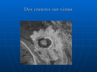 Des crateres sur vénus 