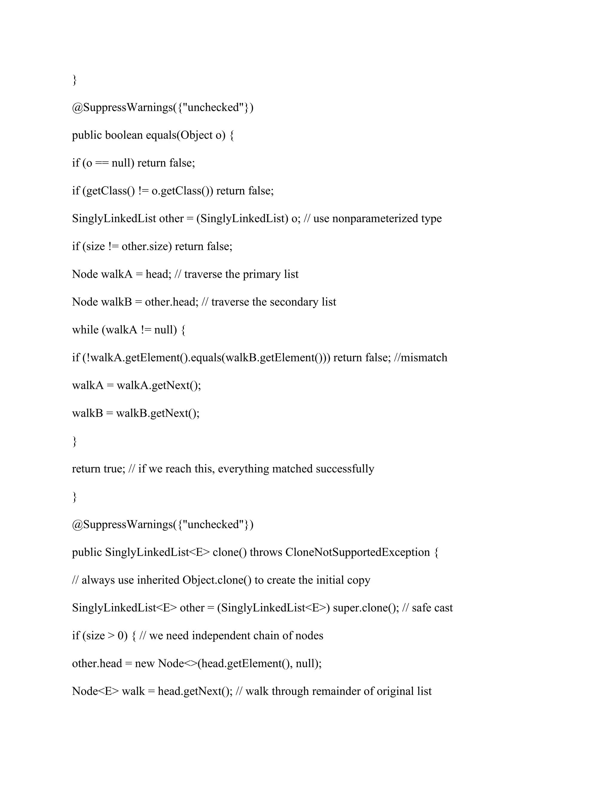 Describe an algorithm for concatenating two singly linked lists L and.pdf