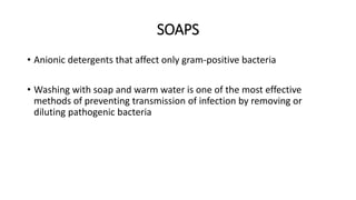 DESCRIBE AND DISCUSS ANTISEPTICS AND DISINFECTANTS.pptx