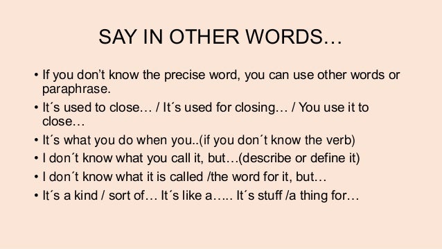 other word for