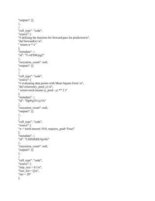 Describe the complete pipeline in ML using programming through PyTorch.pdf