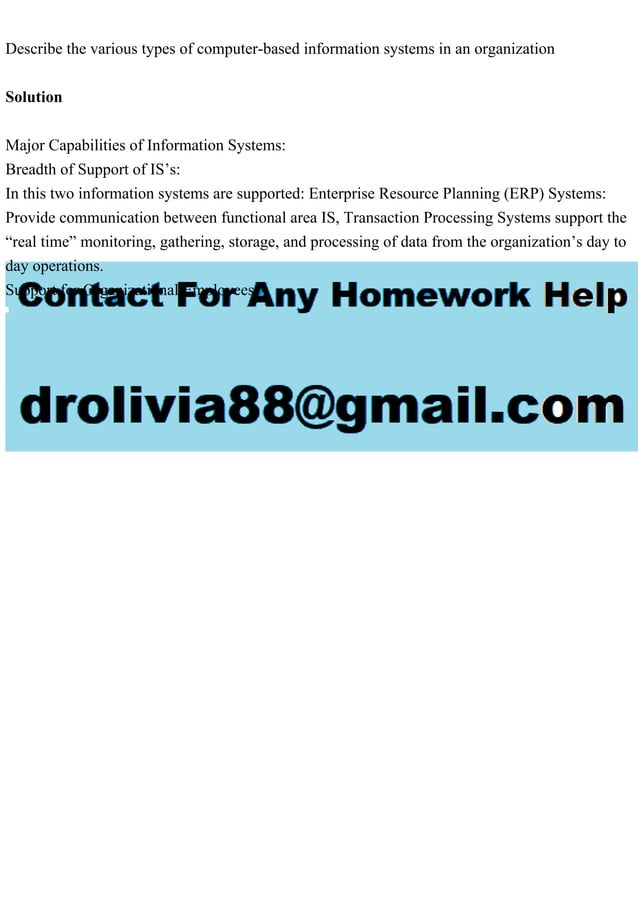 Describe the various types of computer-based information systems in .pdf