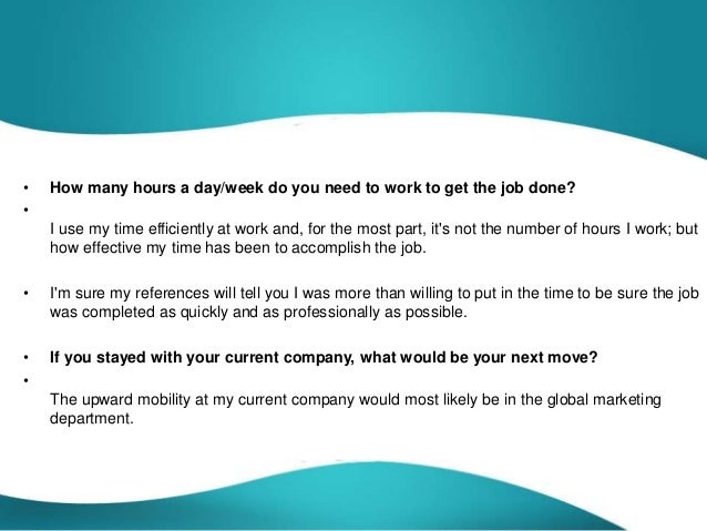 describe career goals