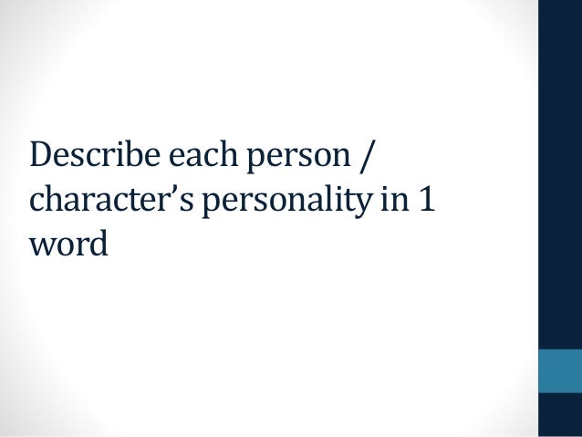 esl describe your personality describe your