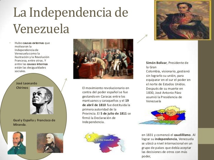 Describiendo un periodo de la historia de venezuela