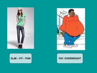 SLIM – FIT - THIN FAT- OVERWEIGHT
 