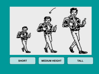 TALL
SHORT MEDIUM HEIGHT
 