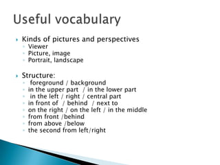 Describing a photo | PPTX