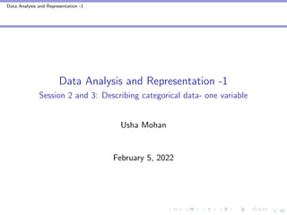 Describing categorical data one variable | PDF