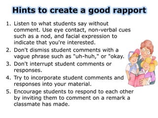 Build Rapport E Example Professor UTPL Describing good teachers | PPTX