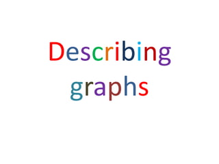 Describing
graphs
 
