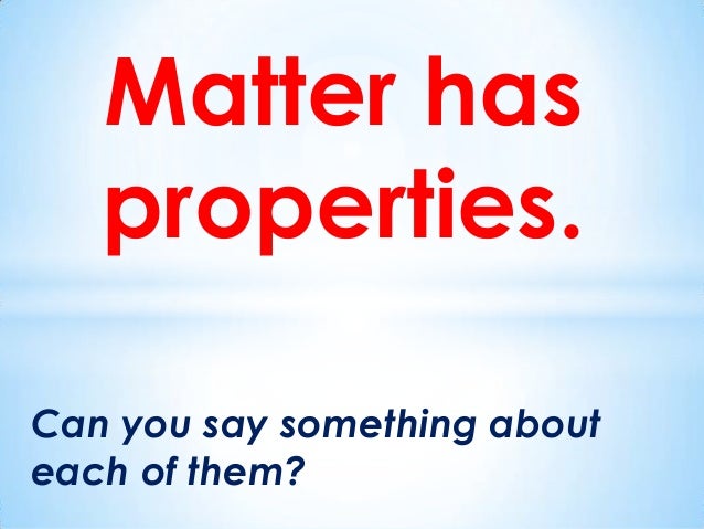 Describing Matter for Kids