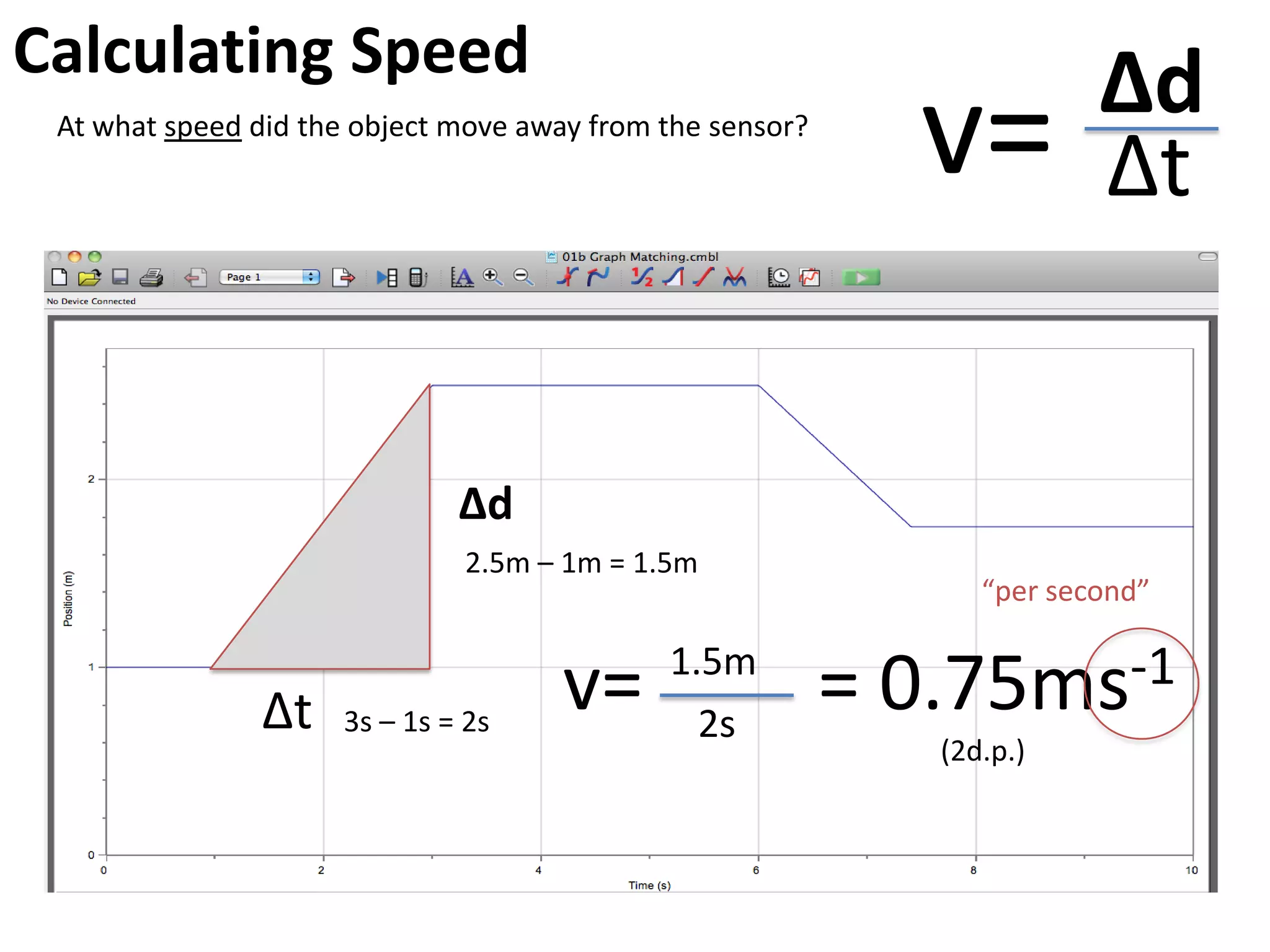 Warm-up questions
1. Your average speed on a 64m journey is 80kmh-1. How long does it take?
2. A duck is on a pond. It starts 8m from the North edge and and swims for 10
seconds. It finishes 2m North of the edge.
a. What was its velocity?
b. Draw a vector diagram to show its displacement.
 