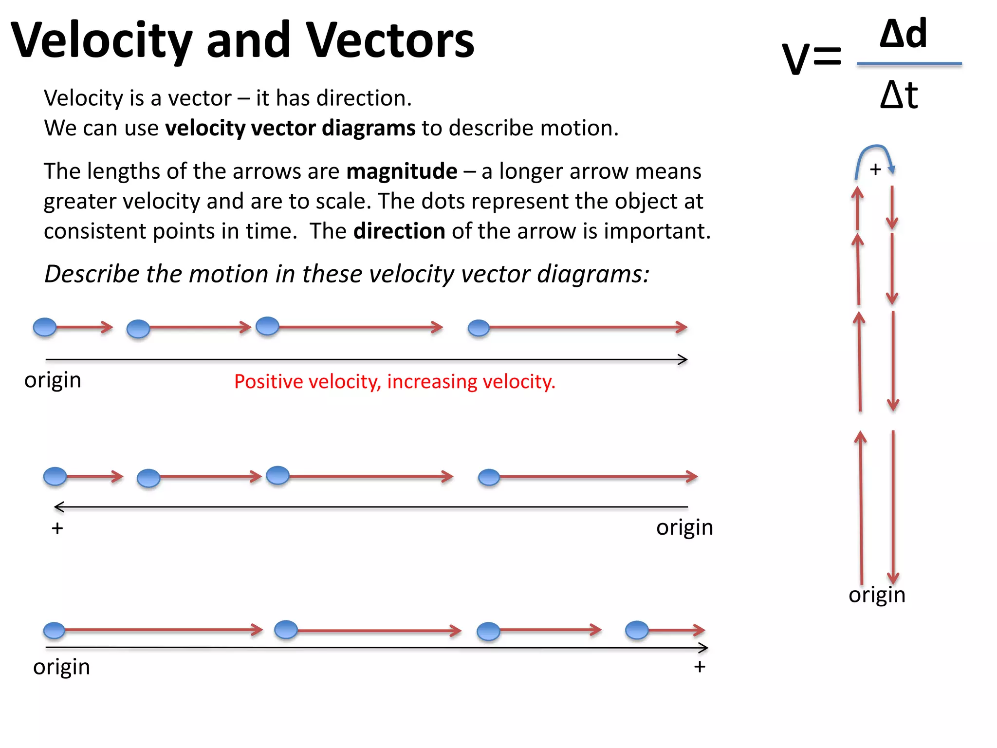 Calculating values on a curve
Distance from sensor (m)
Time (s)
If we are calculating values of constant motion, life is easy. There is a straight line and
we can draw a simple distance-time triangle to calculate speed or velocity.
X
If we draw a tangent to the curve at
the point of interest we can use the line
to calculate the speed or velocity of the
object – at that moment in time.
Now the triangle fits the point.
v= Δd
Δt
(0.6m – 0.25m)
(0.4s)
= = 0.875m/s
 