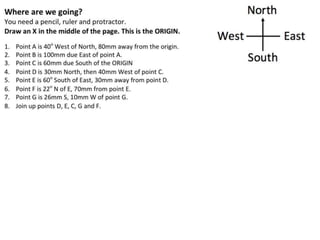 North
South
EastWest
“North of West”
“East of North”
“ South of East”
“ West of South”
“West of North”
“South of West”
“ East of South”
“ North of East”
origin
A B
C
D
E
F
G
m.socrative.com/student/
Room: N304
 