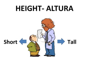 HEIGHT- ALTURA


Short           Tall
 