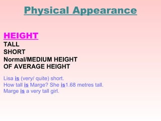 Describing people | PPT