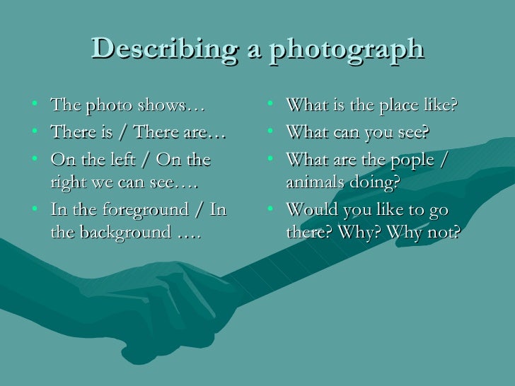 Describing photographs (2)